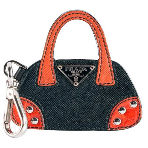 prada handbag charms|prada wallet with key ring.